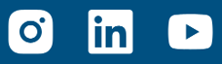 Logos von Instagram, LinkedIn und YouTube.