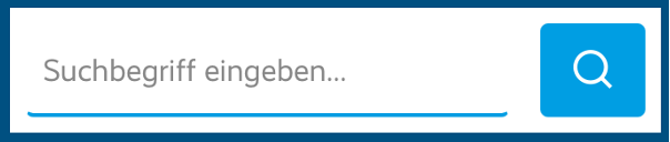 Suchfeld mit dem Text „Suchbegriff eingeben“ und einem blauen Such-Knopf mit Lupe.